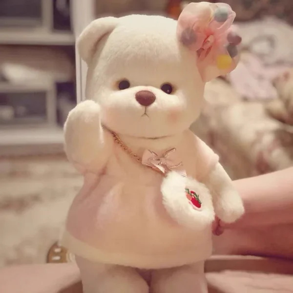 Clothes For 30cm Plush Toys Kawaii Plush Bear Doll Clothing Soft Bear White Brown Comfortable Cute Teddy Bear Kids Gift