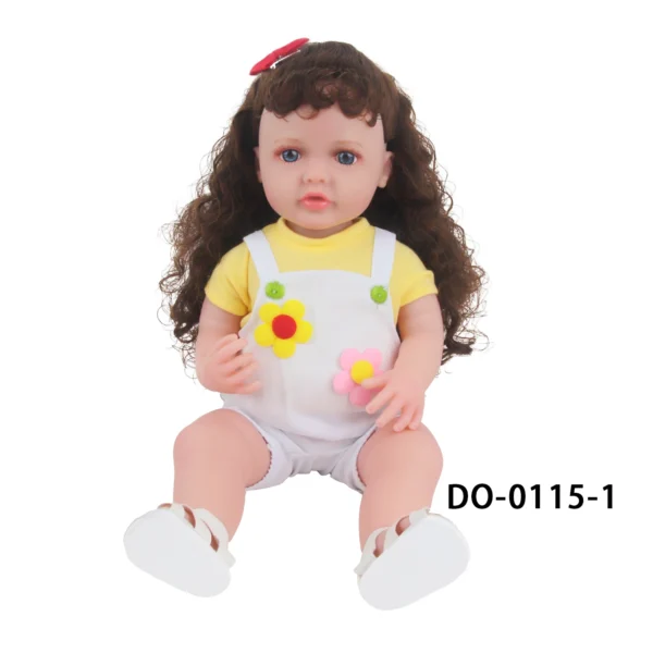 22 Inches Baby Girl Dolls With Doll Clothes Shoes Accessories Soft 55 CM Reborn Realistic Full Silicone Baby Girl New Born Doll