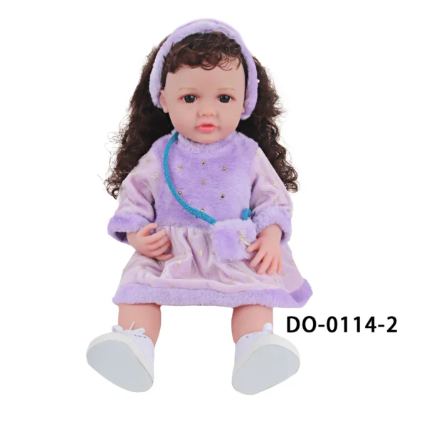 22 Inches Baby Girl Dolls With Doll Clothes Shoes Accessories Soft 55 CM Reborn Realistic Full Silicone Baby Girl New Born Doll