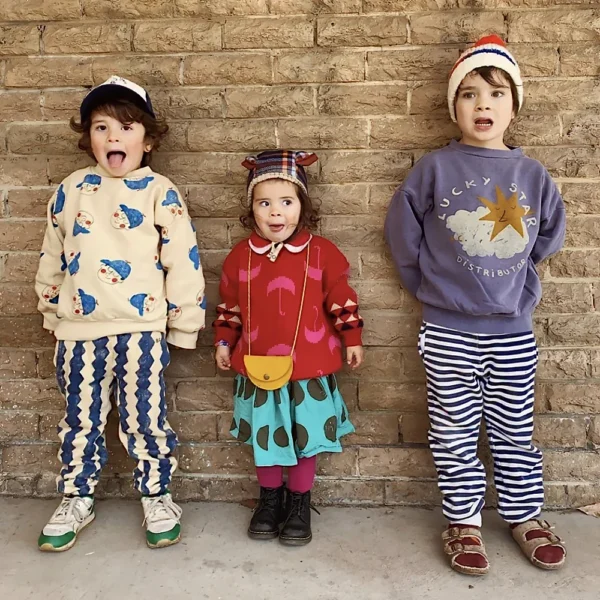 Ins New 2024 Kids Clothes Baby Boys Cartoon Sweaters Winter Clothes for Girls Kids Sweatshirts Long Sleeve O-neck Cute Sweater
