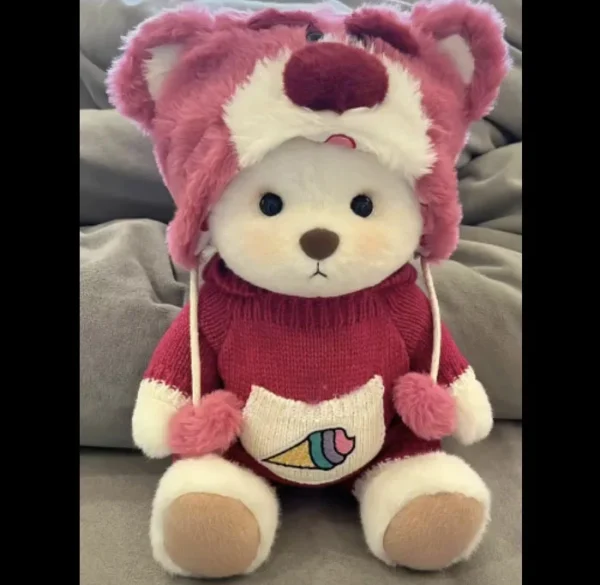 Clothes For 30cm Plush Toys Kawaii Plush Bear Doll Clothing Soft Bear White Brown Comfortable Cute Teddy Bear Kids Gift