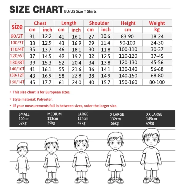 Camisas Dandys World Figuras Kids T-shirt Boys Short Sleeve Tops Girls Cartoon Clothes Children Summer Tees Clothes