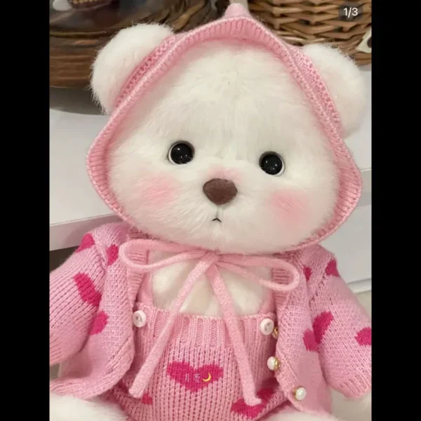 Clothes For 30cm Plush Toys Kawaii Plush Bear Doll Clothing Soft Bear White Brown Comfortable Cute Teddy Bear Kids Gift