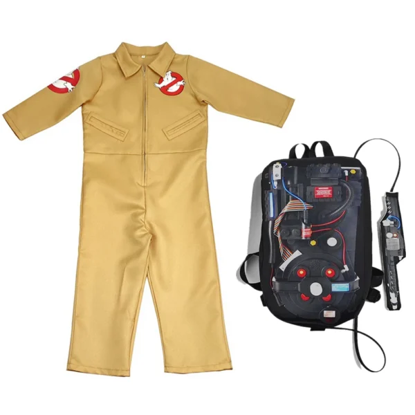 Ghostbusters Movie Kids Adults Cosplay Costume with Proton Pack Halloween Christmas Carnival Theme Party Clothes Fans Collection
